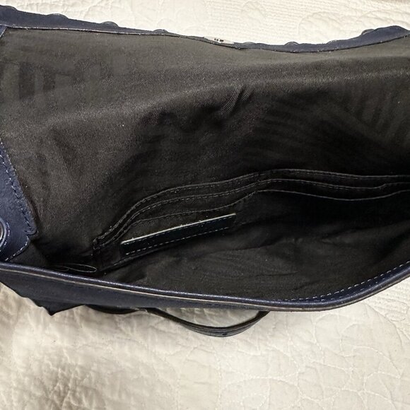 Rebecca Minkoff Navy Women's Love Suede Crossbody With Tassels Purse Bag Clutch - Picture 11 of 16